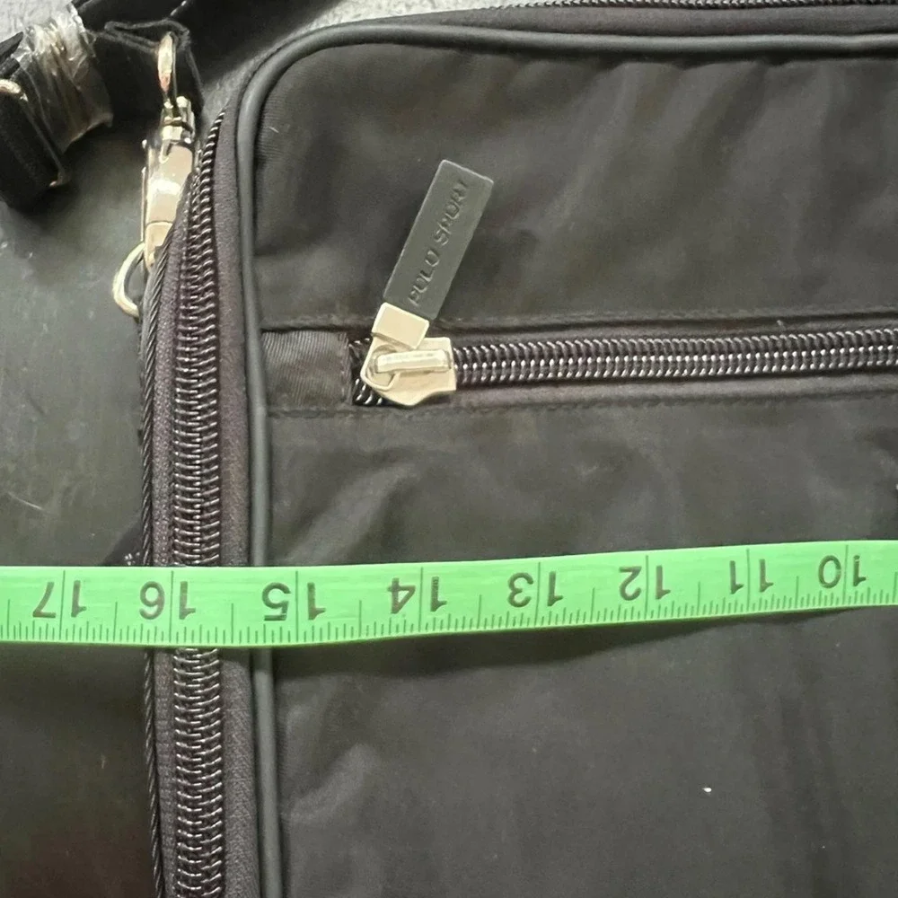 Vintage Polo Sport by Ralph Lauren‎ Black Messenger Bag with Logo